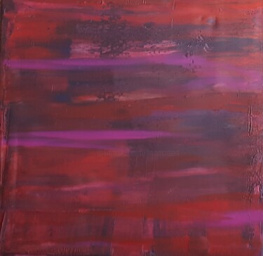 Malerei mit dem Titel "Rotes Abstrakt" von Norbert Haß, Original-Kunstwerk, Öl