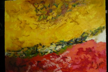 Peinture intitulée "dans-le-jaune.jpg" par Norbert Lafon, Œuvre d'art originale, Huile