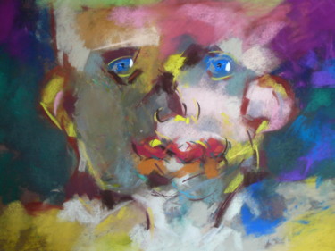Peinture intitulée "le-receptionniste.j…" par Norbert Lafon, Œuvre d'art originale, Pastel