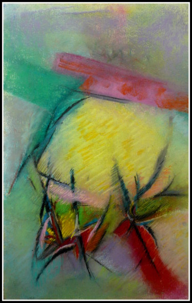 Peinture intitulée "libre-comme-l-amour…" par Norbert Lafon, Œuvre d'art originale, Pastel