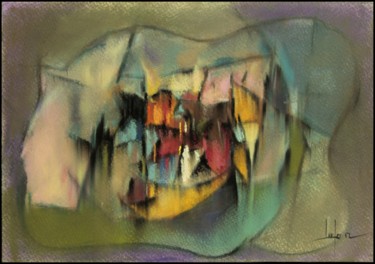 Peinture intitulée "interrogation-sur-l…" par Norbert Lafon, Œuvre d'art originale, Pastel