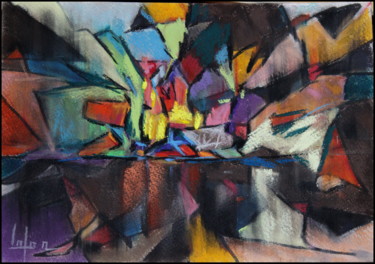 Peinture intitulée "l-opinion-est-deven…" par Norbert Lafon, Œuvre d'art originale, Pastel