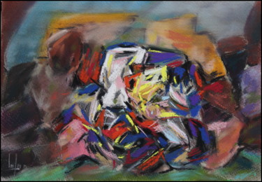 Peinture intitulée "merci-de-ne-rien-de…" par Norbert Lafon, Œuvre d'art originale, Pastel