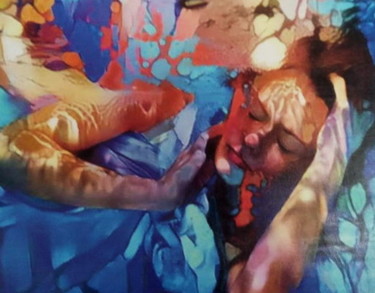 Pittura intitolato "Girl and water 2" da Norberto Quinto, Opera d'arte originale, Pittura digitale