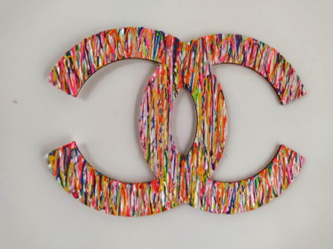 Sculpture titled "Chanel LOGO" by Norberto Quinto, Original Artwork, Acrylic