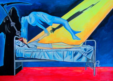 Картина под названием "Helping hand" - Norbert Szük, Подлинное произведение искусства, Акрил