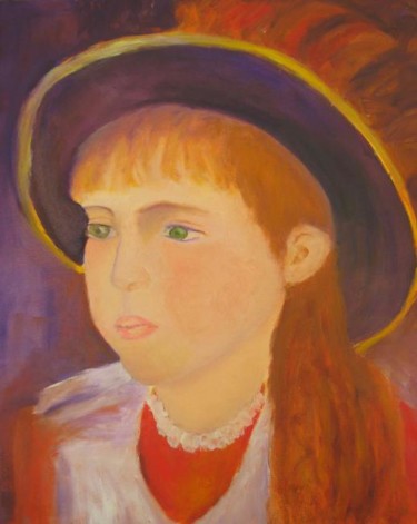 Painting titled "After Renoir - my "…" by Noreen Schumann, Original Artwork, Oil