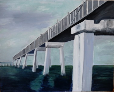 Peinture intitulée "Sam's bridge" par Noreen Schumann, Œuvre d'art originale, Huile