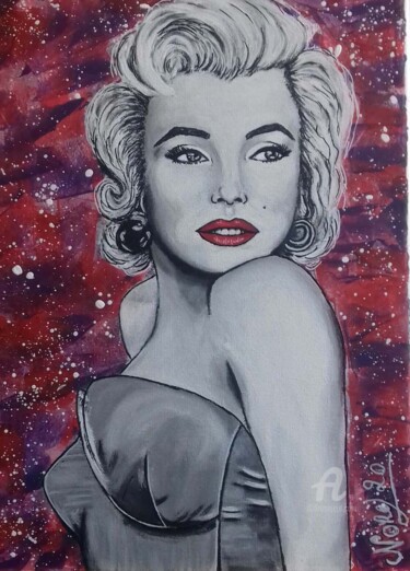 Painting titled "Marylin" by Norel, Original Artwork, Acrylic