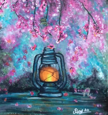 Картина под названием "lanterne" - Norel, Подлинное произведение искусства, Акрил