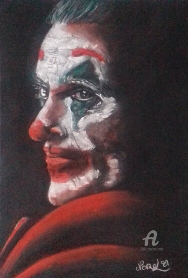 Рисунок под названием "Joker" - Norel, Подлинное произведение искусства, Пастель