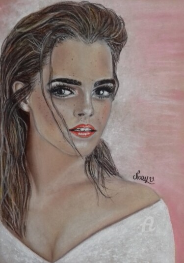 Dessin intitulée "Hermione" par Norel, Œuvre d'art originale, Pastel