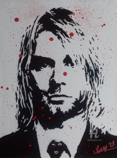 Schilderij getiteld "Kurt 3" door Norel, Origineel Kunstwerk, Graffiti