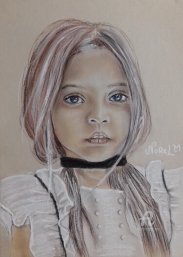 Dessin intitulée "Josephine 2" par Norel, Œuvre d'art originale, Pastel