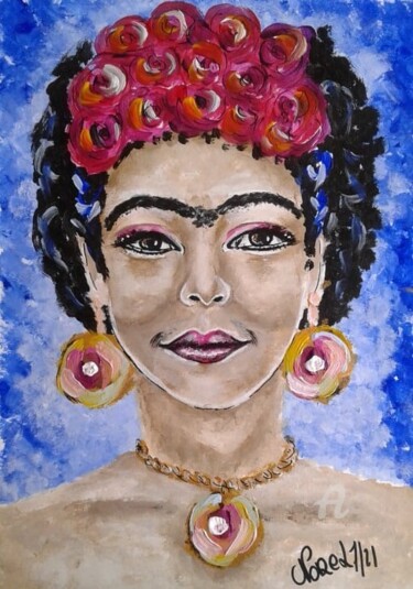 Peinture intitulée "Frida 4" par Norel, Œuvre d'art originale, Acrylique