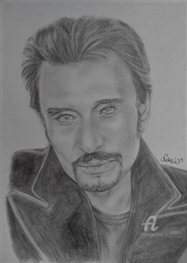 Dessin intitulée "Johnny" par Norel, Œuvre d'art originale, Graphite