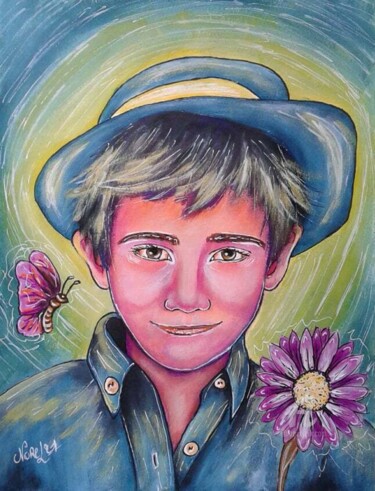 Painting titled "Natur' Boy" by Norel, Original Artwork, Acrylic