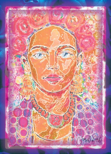 Arts numériques intitulée "Frida Forever" par Norel, Œuvre d'art originale, Travail numérique 2D