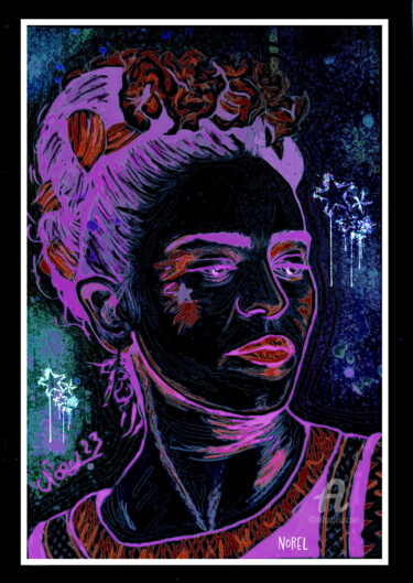 Arte digital titulada "Carna Frida Pink" por Norel, Obra de arte original, Trabajo Digital 2D