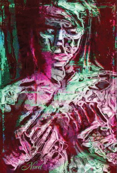 Digitale Kunst mit dem Titel "Murder Black" von Norel, Original-Kunstwerk, 2D digitale Arbeit