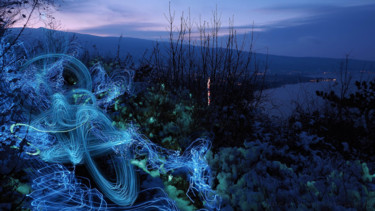 Photography titled "Energies telluriques" by Oussman Noreni, Original Artwork, Light Painting