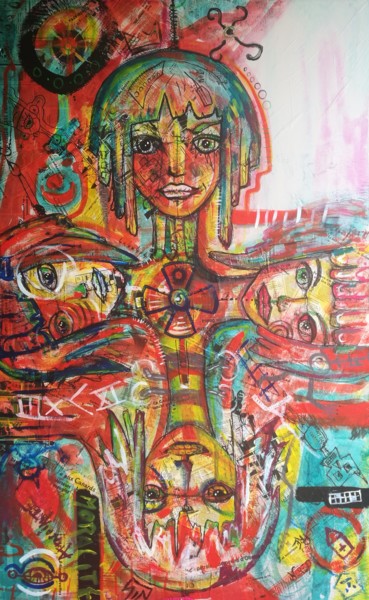Painting titled "Le Monde du Possibl…" by Norep, Original Artwork, Acrylic