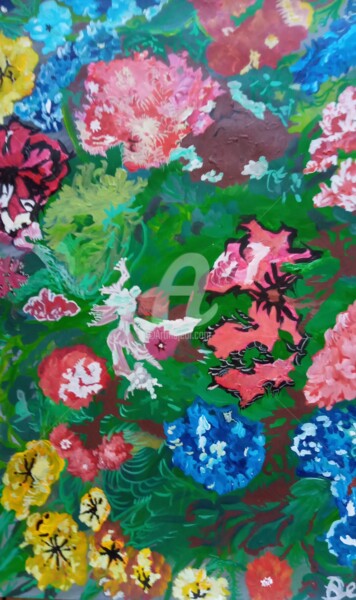 Painting titled "Tropic" by Norette, Original Artwork, Acrylic
