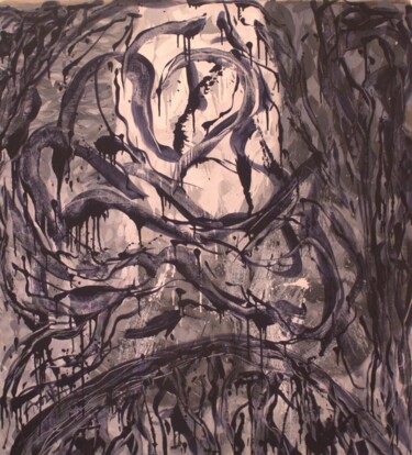 Картина под названием "Chapitre 2" - Norge Arostica, Подлинное произведение искусства, Масло