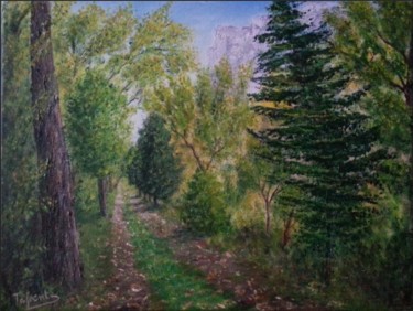 Pintura intitulada "el camino- argo" por Noria Tafrent, Obras de arte originais, Óleo