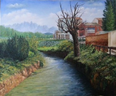 Painting titled "rio cardener" by Noria Tafrent, Original Artwork, Oil