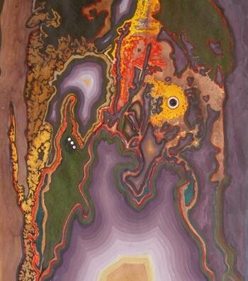 Pintura titulada "AMAZONIA Basalto" por Norma Nava, Obra de arte original, Oleo
