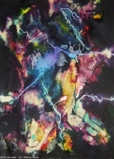 Painting titled "HIGH VOLTAGE" by Norma Nava, Original Artwork