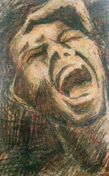 Pintura titulada ""dolor"" por Norma Ascencio, Obra de arte original, Oleo