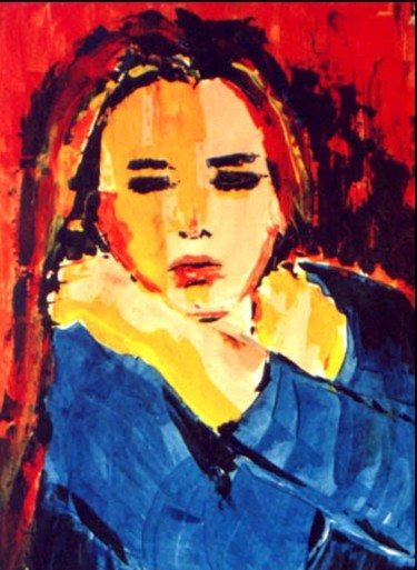 Pintura titulada ""retrato pop"" por Norma Ascencio, Obra de arte original, Oleo