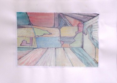 Рисунок под названием "Berry Gym" - Norman Ocko Bates, Подлинное произведение искусства, Цветные карандаши