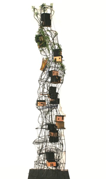 Sculpture titled "chalets-du-mont-ver…" by Normand Hamel, Original Artwork