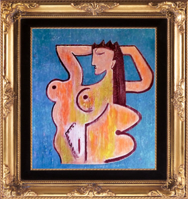 Peinture intitulée "VENUS AU LAGON BLEU" par Titan, Œuvre d'art originale, Acrylique