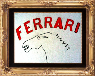 HOMMAGE A ENZO FERRARI Arts numériques intitulée "HOMMAGE A ENZO FERR…" par Titan, Œuvre d'art originale, Peinture numérique