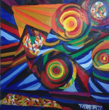 Pintura titulada "Les couleurs de la…" por Nororaja Peinturalhuile, Obra de arte original, Oleo Montado en Bastidor de camil…