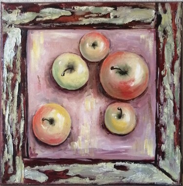 Pittura intitolato "Apples" da Galina Kolomenskaya, Opera d'arte originale, Olio