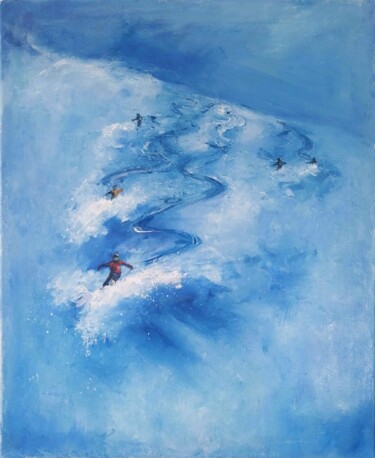 Картина под названием "Freeride again" - Galina Kolomenskaya, Подлинное произведение искусства, Масло