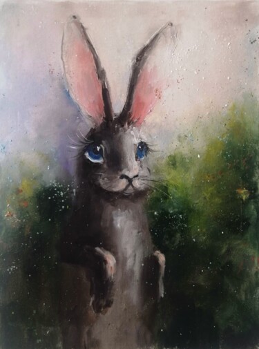 Pintura titulada "Rabbit" por Galina Kolomenskaya, Obra de arte original, Oleo