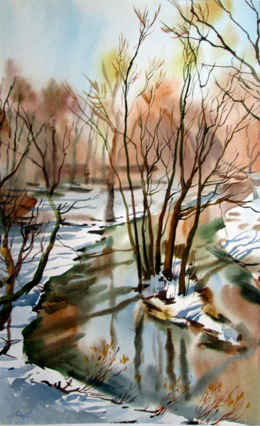 Картина под названием "река Сетунь.jpg" - Носов Фёдор, Подлинное произведение искусства