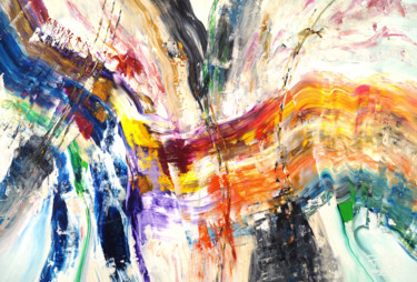 Vibrant Waves XL 1 Peinture intitulée "Vibrant Waves XL 1" par Peter Nottrott, Œuvre d'art originale, Acrylique