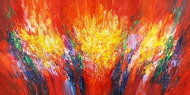 Red Energy XXL 2 Painting titled "Red Energy XXL 2" by Peter Nottrott, Original Art, Acrylic