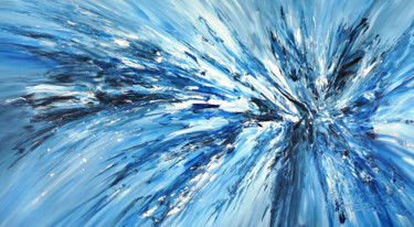 Blue Impression L 1 Pintura titulada "Blue Impression L 1" por Peter Nottrott, Obra de arte original, Acrílico