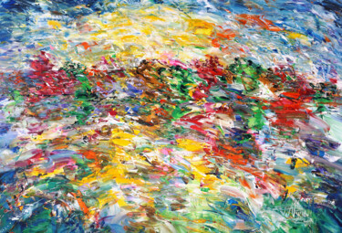 Landscape: Autumn Impressions XL 1 Painting titled "Landscape: Autumn I…" by Peter Nottrott, Original Art, Acrylic