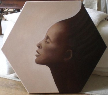 Peinture intitulée "Africa Queen" par Anne Schwartzweber, Œuvre d'art originale, Huile