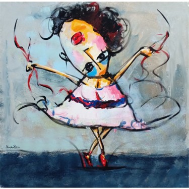 Painting titled "La Danseuse" by Nouhaila Benbella, Original Artwork, Acrylic