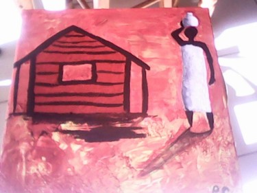 Painting titled "casa-afrique.jpg" by Noupinou Fanta, Original Artwork, Acrylic